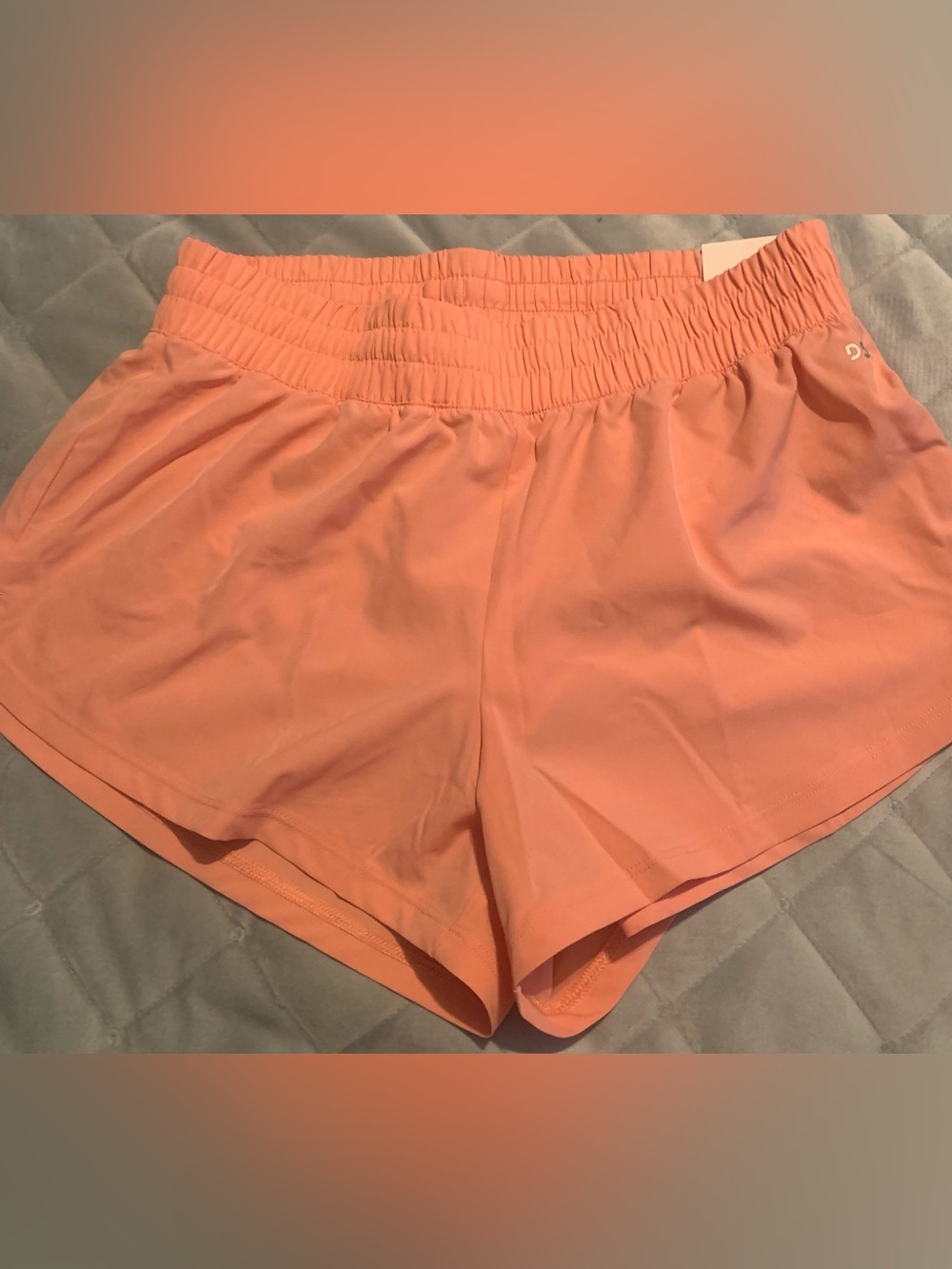 DSG Peach Athletic Shorts with Elastic Waist